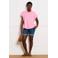 LOLALIZA blouse met linnen roze