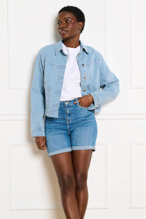 denim slim regular waist short