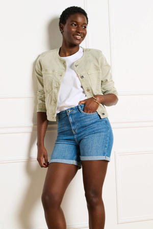 denim slim regular waist short