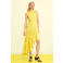 Desigual midi jurk geel