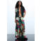 Desigual regular waist gebloemde broek zwart