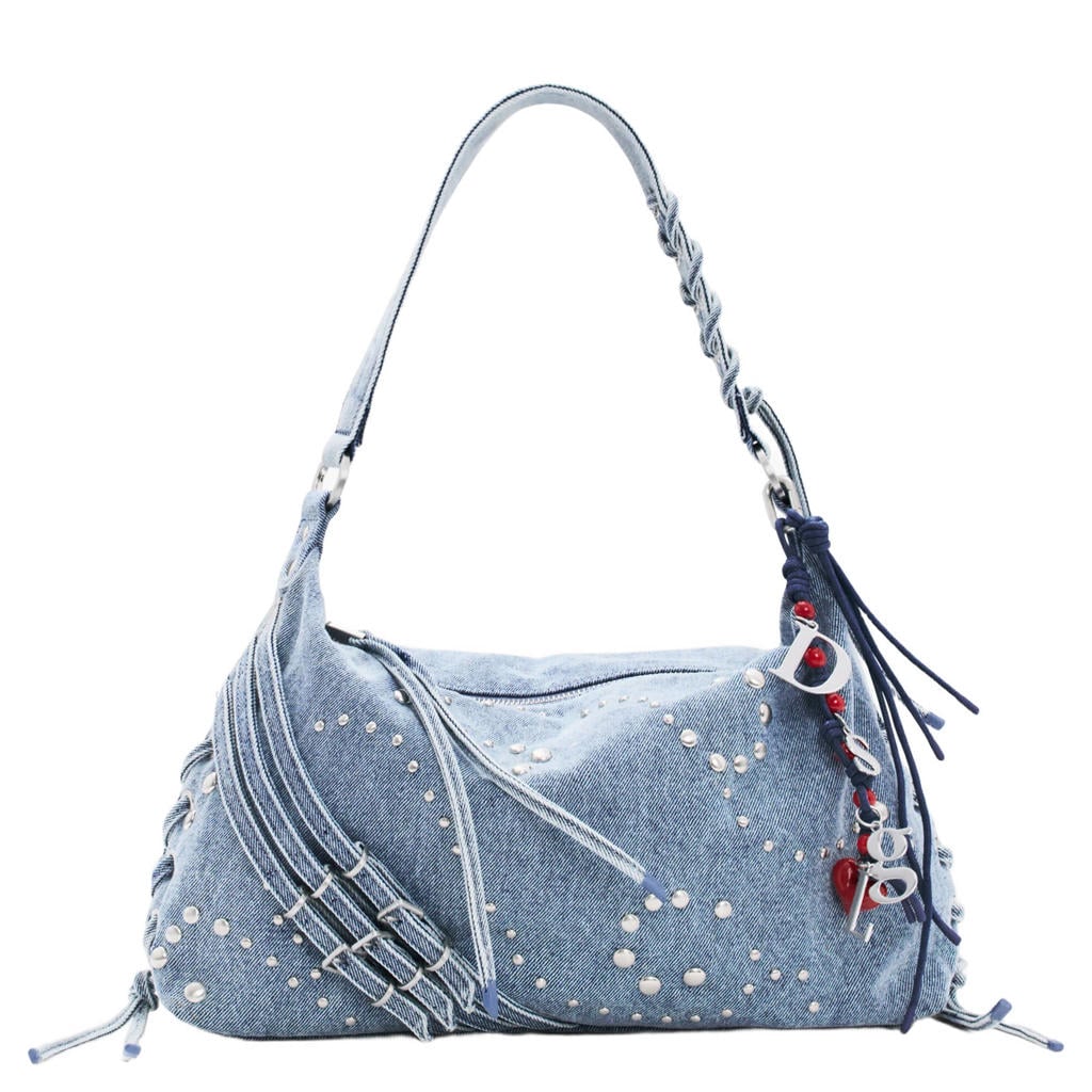 Desigual denim schoudertas blauw