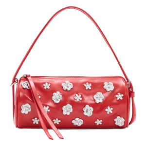 schoudertas met studs rood