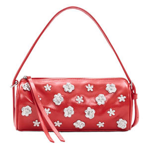 schoudertas met studs rood