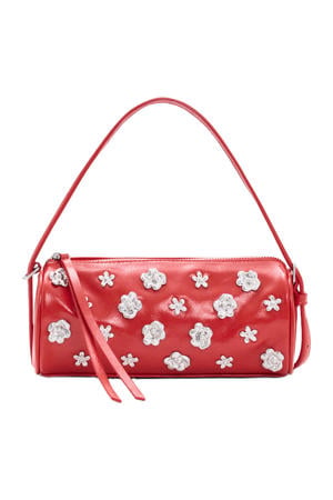 schoudertas met studs rood