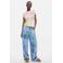 Desigual wide leg jeans met print - mediumblauw