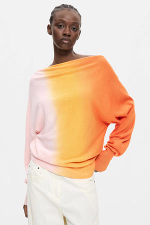 viscose gebreide trui - oranje
