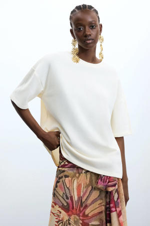 T-shirt met backprint ecru