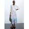 Desigual midi zomerjurk met print en linnen - meerkleurig