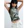 Desigual top met print - donkergroen