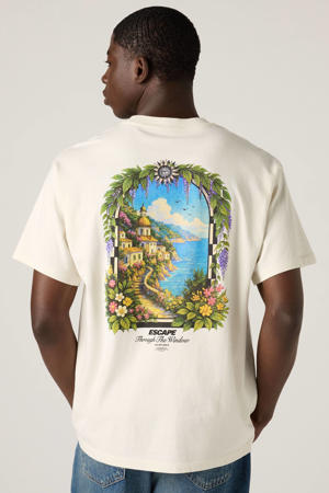 relaxed T-shirt met backprint ecru
