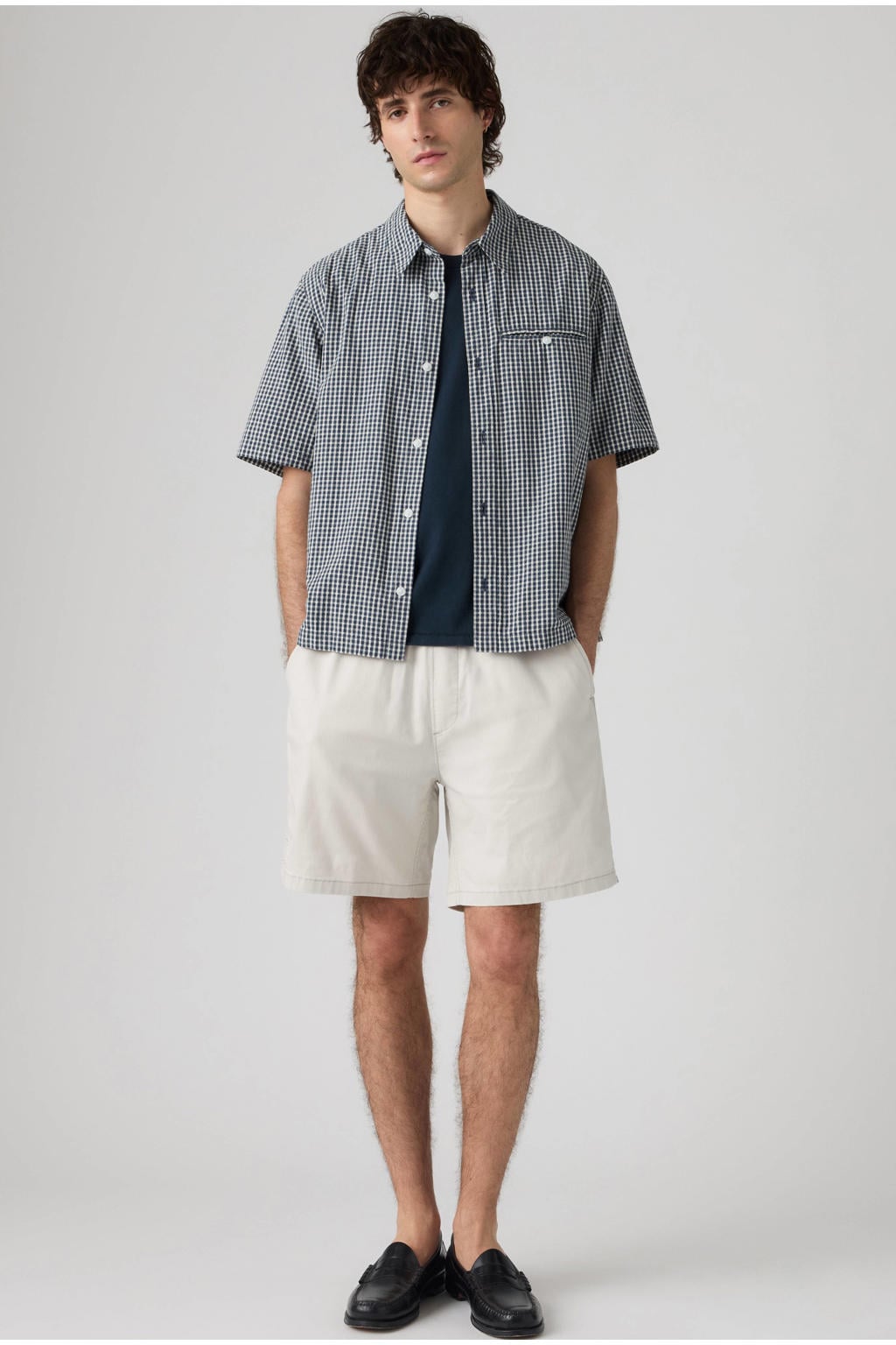 Levi's linnen regular fit casual short - beige