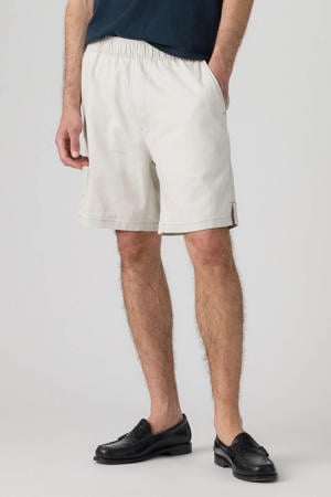 linnen regular fit casual short - beige