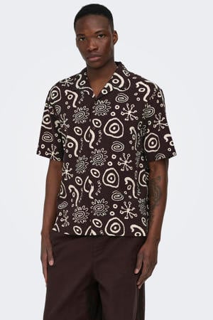 relaxed casual overhemd bruin