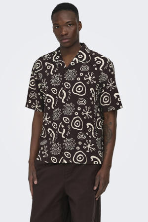 relaxed casual overhemd bruin