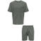 ONLY & SONS regular T-shirt en short met textuur donkergroen