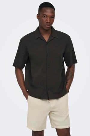 relaxed casual overhemd bruin