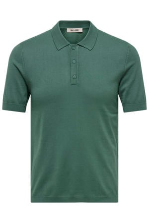 regular polo gebreid groen
