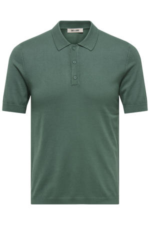 regular polo gebreid groen