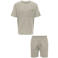 ONLY & SONS regular T-shirt en short met textuur beige