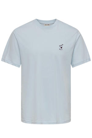 regular T-shirt blauw