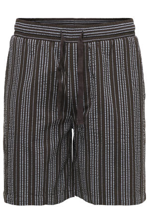 ONSCRUZ gestreepte casual short bruin