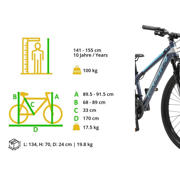 thumbnail: BikeStar  Hardtail MTB Alu Sport S 26 Inch 21 Speed blauw