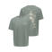ONLY & SONS relaxed T-shirt met backprint groen