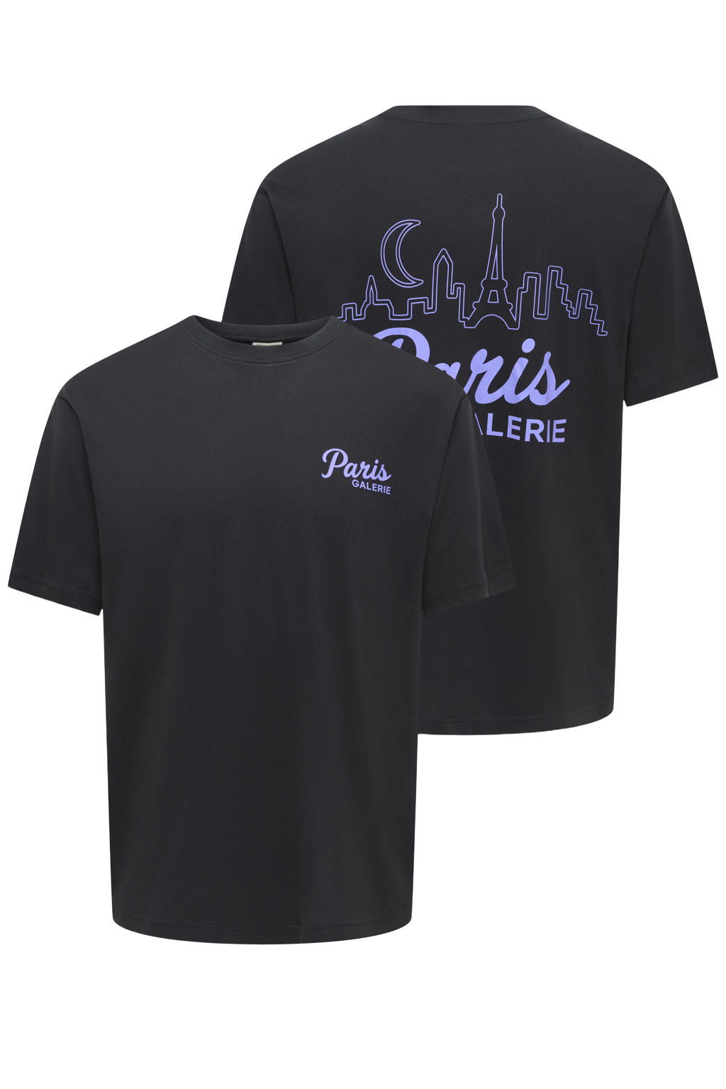 ONLY & SONS relaxed T-shirt met backprint zwart