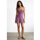 MANGO TEEN korte strapless jurk paars