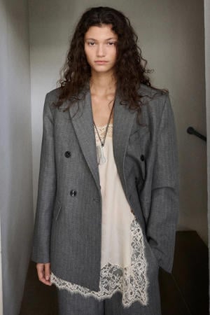 oversized blazer grijs