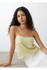 thumbnail: MANGO TEEN mouwloze top geel