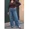 VERO MODA CURVE wide leg jeans Plus Size - middelblauw