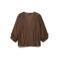 VERO MODA CURVE regular fit blousetop Plus Size met ruches - bruin