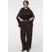VERO MODA CURVE Plus Size cropped barrel jeans - donkerbruin