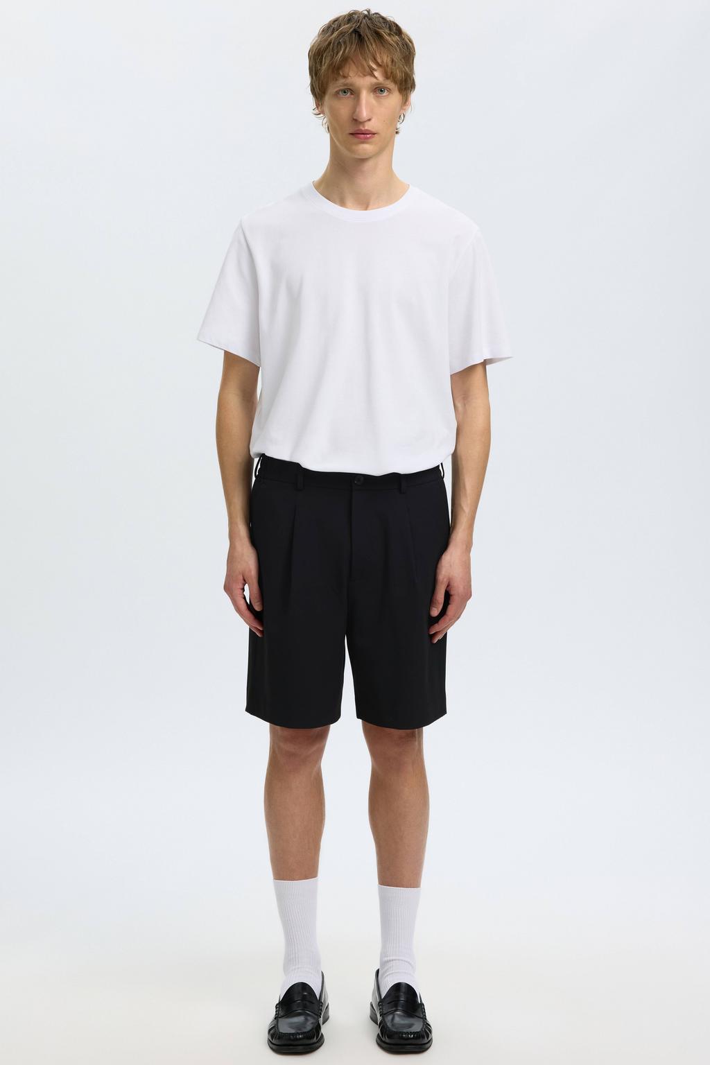Selected regular fit casual short - zwart