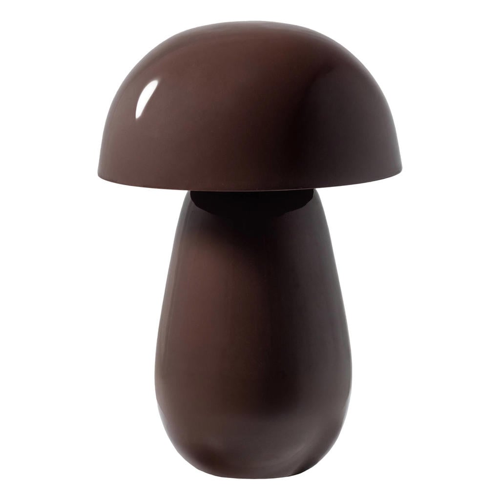 WOOOD WOOOD Lumor Tafellamp - Metaal - Hoogglans Bruin - 44x31x31