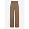 IBANA wide leg high waist broek met wol lichtbruin