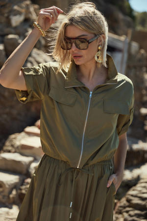 blouse olijfgroen