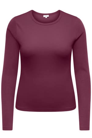 aansluitend top Plus Size - aubergine