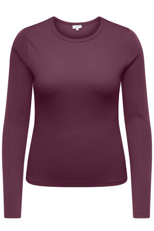 aansluitend top Plus Size - aubergine