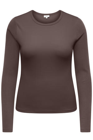 carval l s o-neck top jrs noos Plus Size - bruin