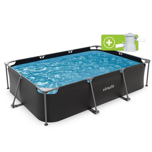 Virtufit frame zwembad (300x210x66 cm) – Grijs