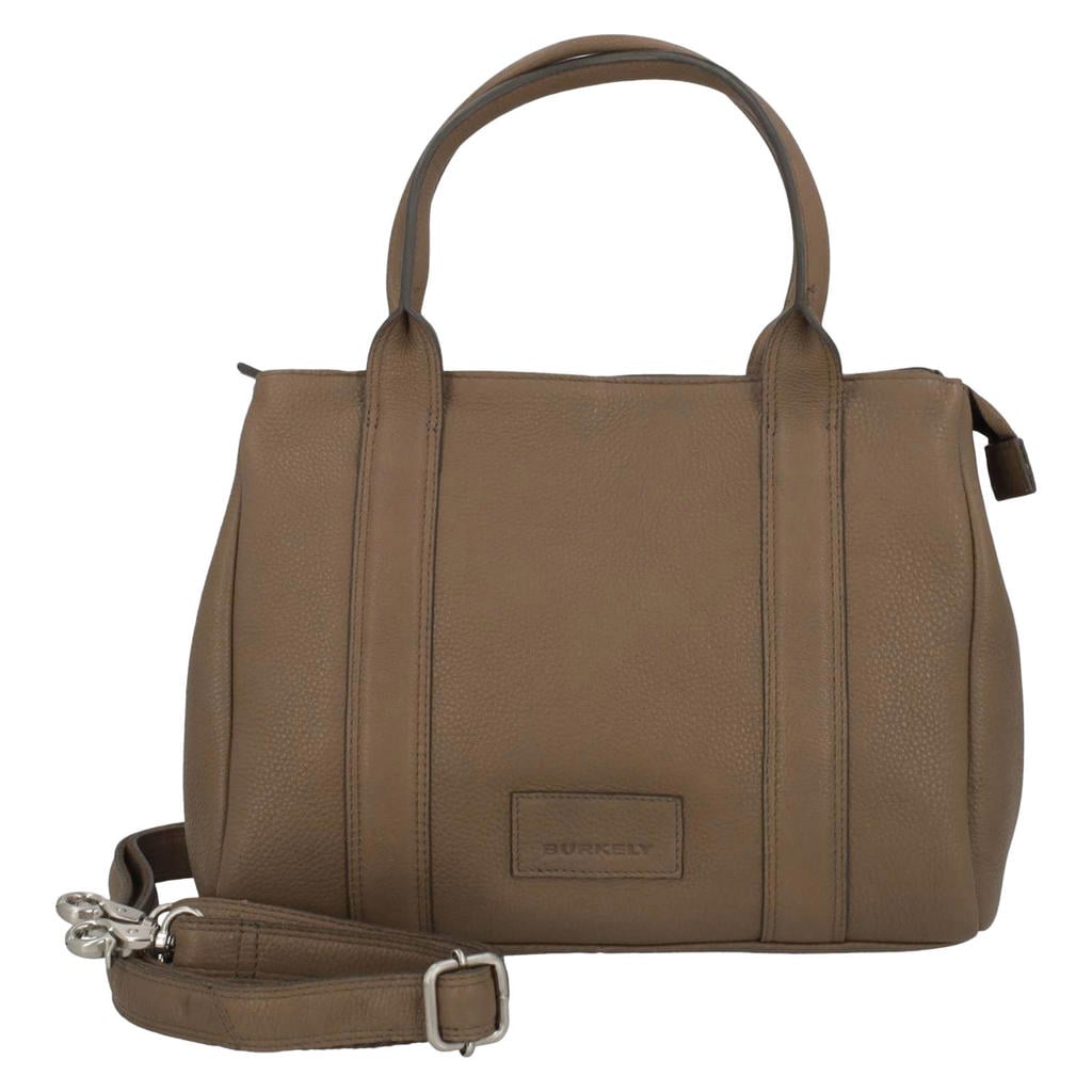 BURKELY leren mini handtas Soft Skylar taupe