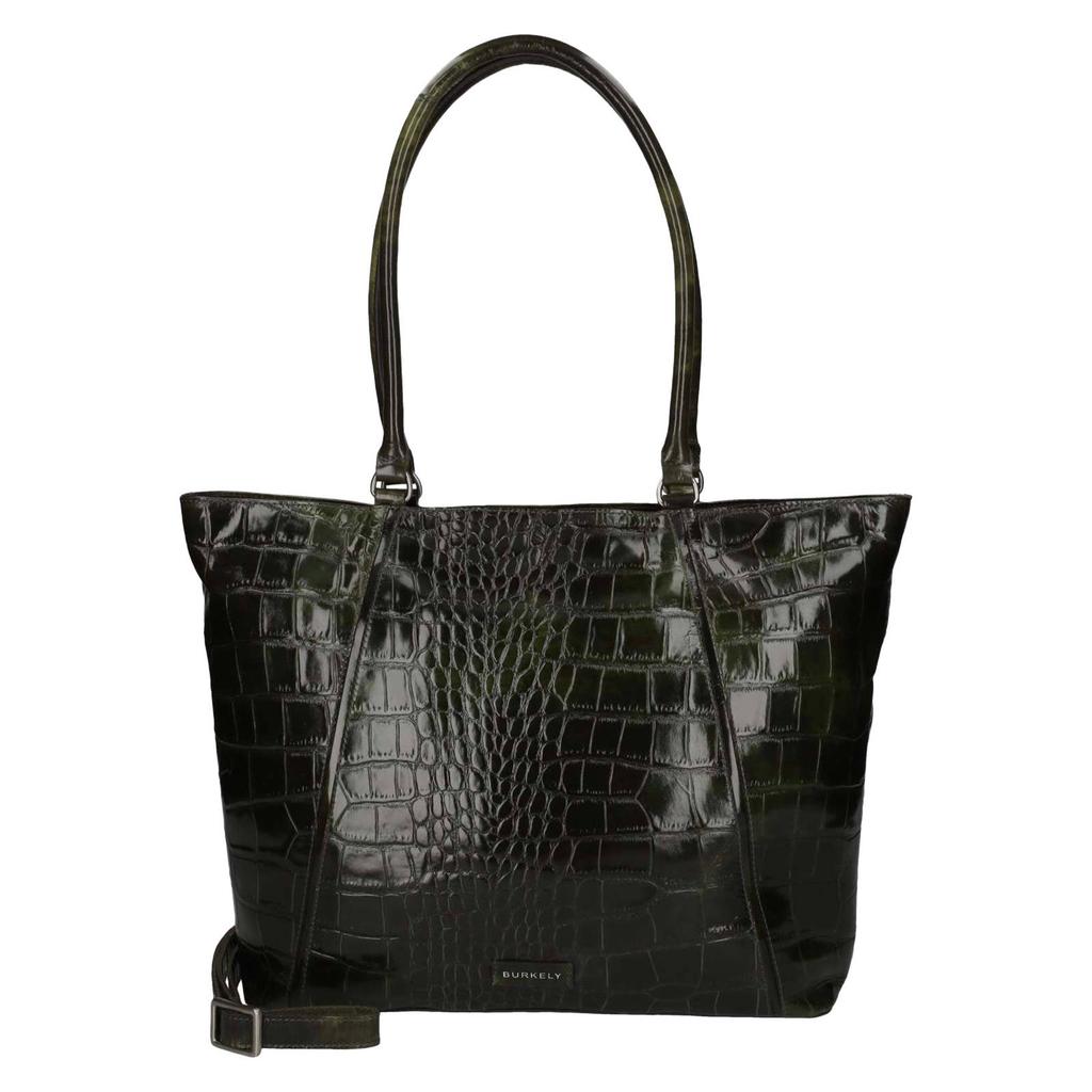 BURKELY leren shopper Cool Colbie met laptopvak kaki