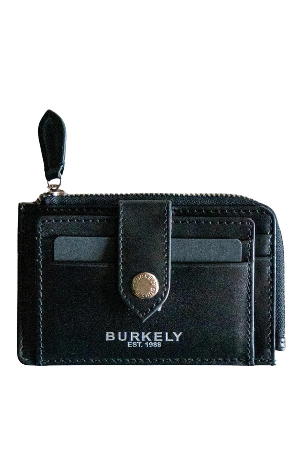 BURKELY leren portemonnee Ledger zwart