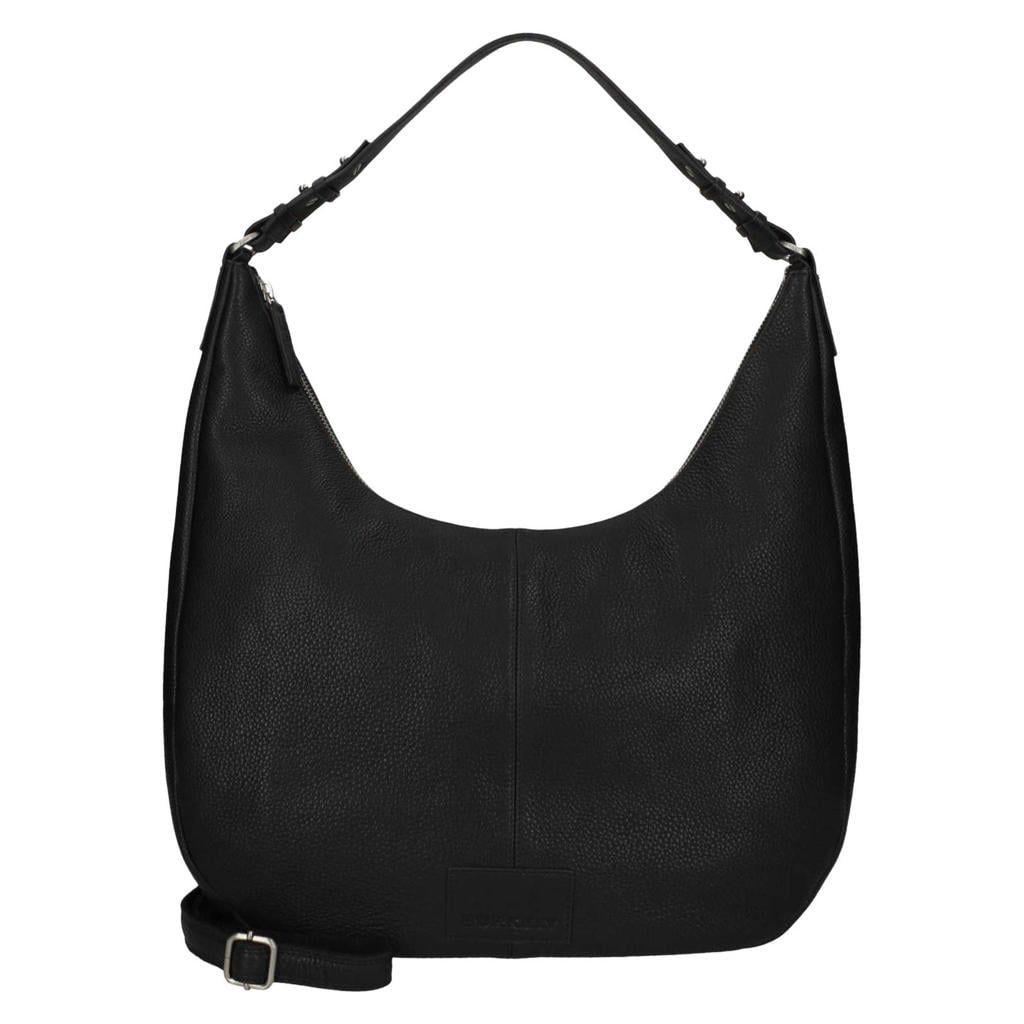 BURKELY leren schoudertas Soft Skylar Hobo Round zwart