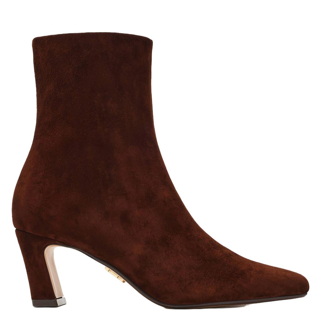 Bordeaux dames Steve Madden suède laarzen met hak en - met ritssluiting en panterprint