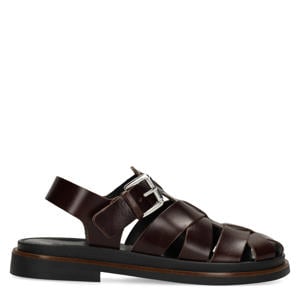 leren sandalen donkerbruin