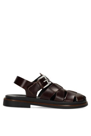 leren sandalen donkerbruin